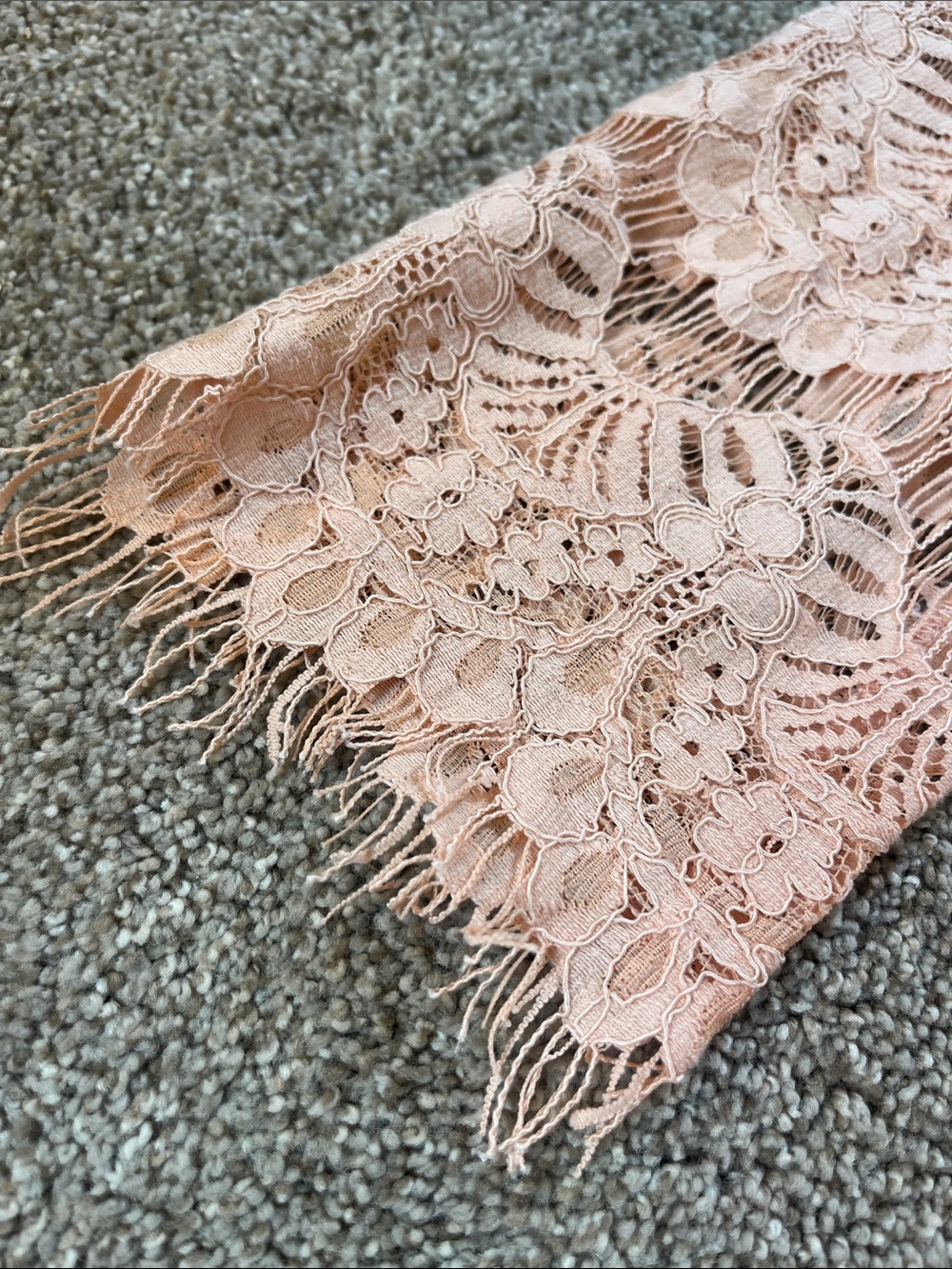 🍑🍑🍑Jessica Howard Elegant Bright Pastel Peach Boat Neck Lace Dress sz10 - Picture 14 of 16